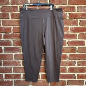 Eileen Fisher $148 traceable cotton jersey leggings cropped rye women's 3X